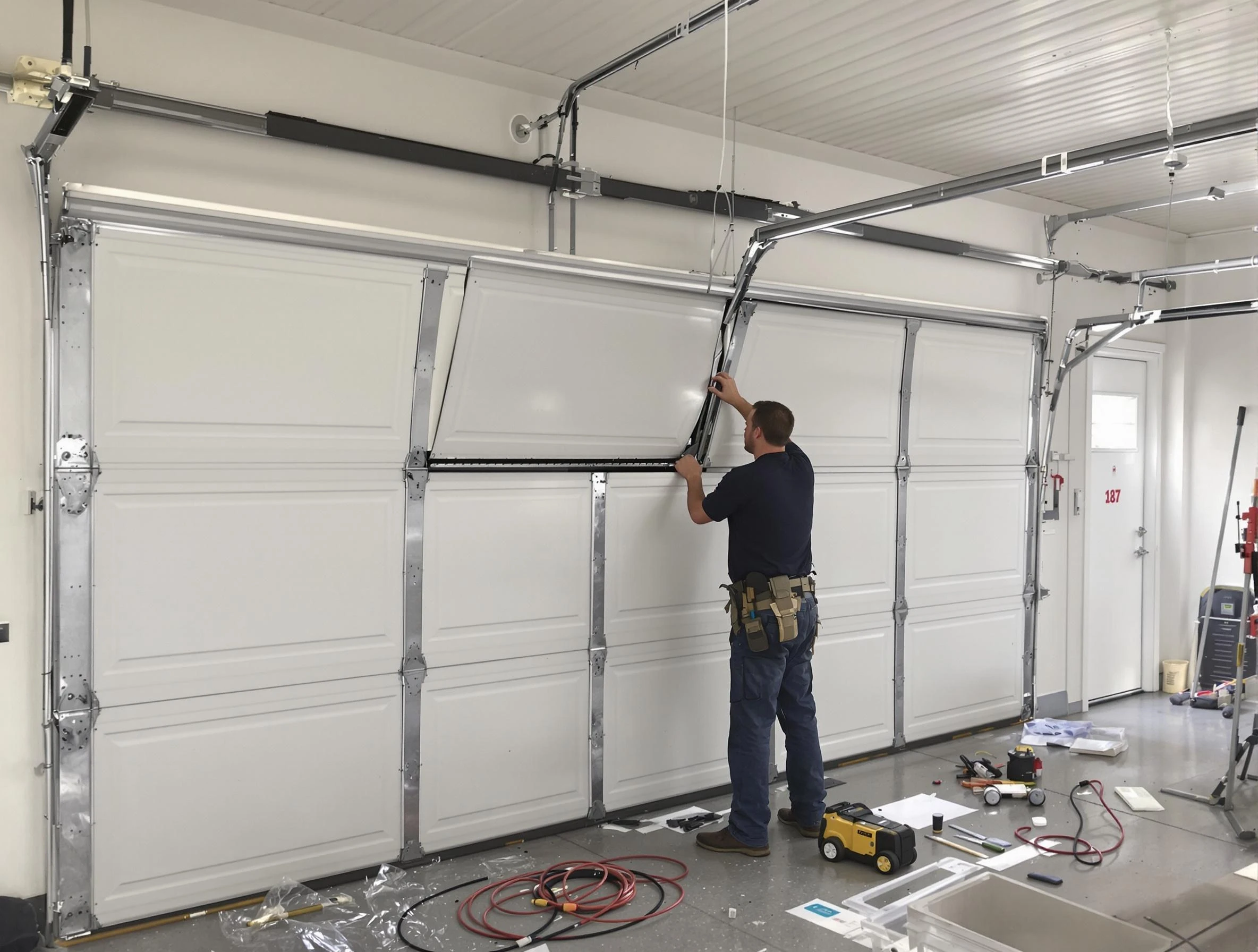 Garage Door Section Replacement in Thompson's Station