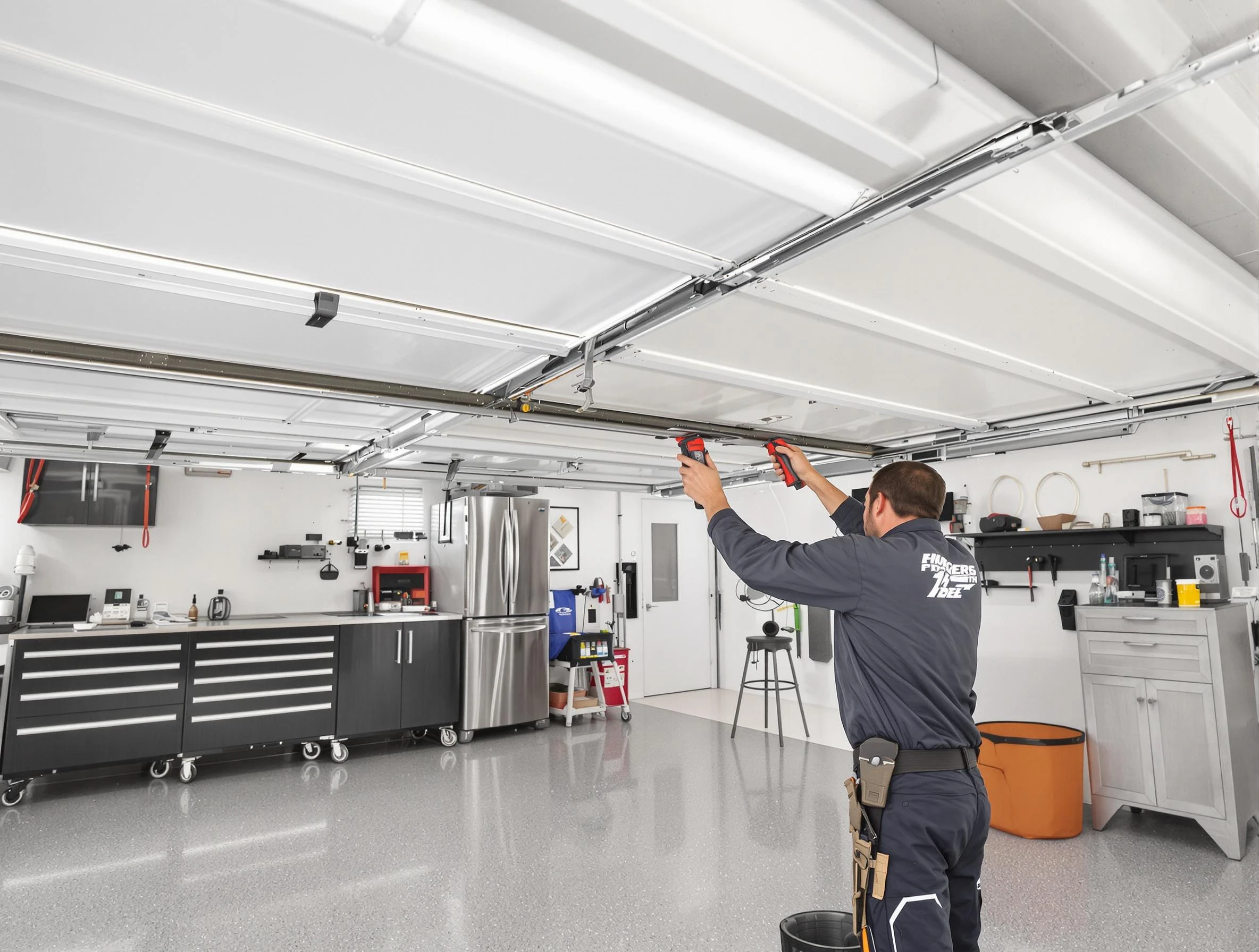 Overhead garage door repair service by Thompson's Station Garage Door Repair in Thompson's Station